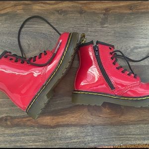 Dr. Martens toddler 1460 patent leather lace up boots